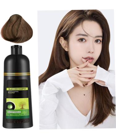 Brown Hair Dye Plant Natural 500ml Hair Dye Shampoo White Foam Non-Irritating Hair Care Brown Hair Shampoo for Women - Buy Online on GoSupps.com