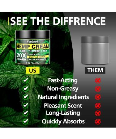 Buy Maximum Strength Natural Hemp Cream 8 fl oz - Arnica MSM Turmeric Emu Oil - Relieve Muscle & Joint Pain Worldwide - Buy Online on GoSupps.com