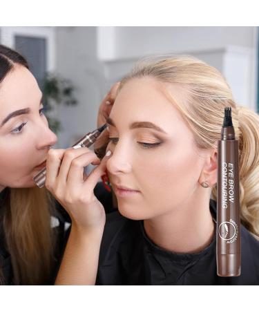  Tyinerc Eyebrow Pencil | Natural Hair Effect Waterproof Cosmetics - Eyebrow Pen with 4-Fork Tip | Everyday Travel Gift for Women and Girls - Buy Online on GoSupps.com