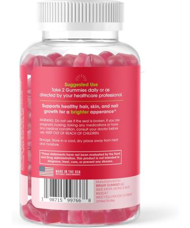 Hair Growth Gummies with Biotin 5000mcg + Vitamins C E & Zinc - Helps Prevent Hair Thinning & Loss - Stronger Hair Skin & Nails - Vegan Non-GMO - 60 Strawberry Gummies for Women & Men - Buy Online on GoSupps.com