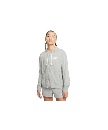 Nike Women's Sportswear Gym Vintage Full-Zip Hoodie Grey 1X