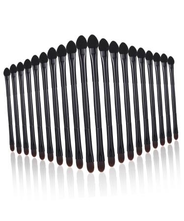 IWOWHERO Powder Applicator 20pcs Double Eye Shadow Makeup Eyeshadow Makeup Applicators Kit Women Makeup Brush Miss Major Set