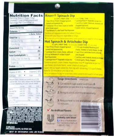 Knorr Vegetable Recipe Mix 1.4 Ounce Packet (Pack of 3) - Buy Online on GoSupps.com