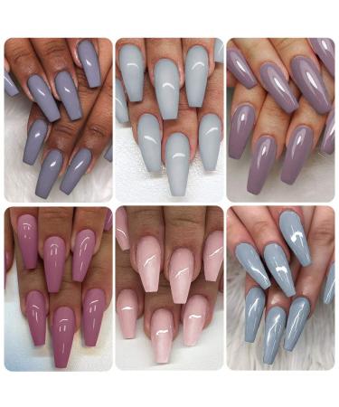 ROSALIND 6 Colors UV Gel Nail Polish Set - Candy Colors for Summer | Soak Off UV LED Cured - 10ml Collection of Nude Pink Green & Blue - Buy Online on GoSupps.com