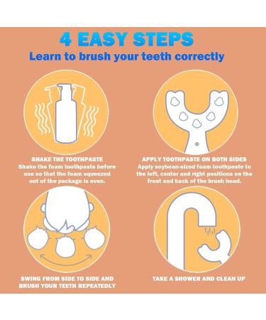 JSTHHT U-Shape Children's Toothbrush - Silicone Head Cartoon Design All-Round Massage Cleaning for Ages 2-6 - Buy Online on GoSupps.com