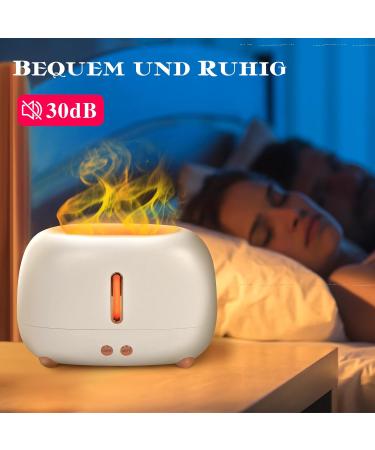 Moorle Aroma Diffuser - Flames Effect Essential Oils Humidifier | 250ml Fragrance Diffuser with 7 LED Colors | Perfect for Home Office and Yoga - Buy Online on GoSupps.com