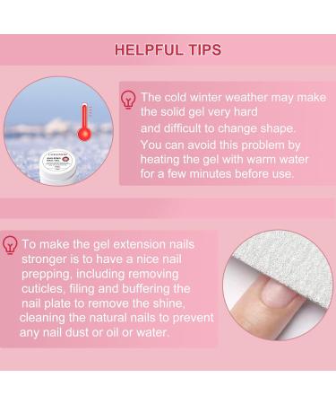 COMODOR Solid Sculpture Gel Nail Extension Set - 2 Pcs 15ml Nude Pink & Transparent Non-Sticky Hand Builder Gel for Nail Art - Buy Online on GoSupps.com