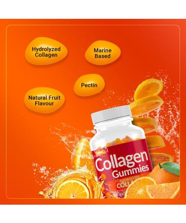 Enhanced Hydrolyzed Collagen Gummies - For Hair Skin and Nails. 60 Delicious Flavoured Gummies - Buy Online on GoSupps.com