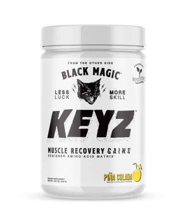 Black Magic Keyz Amino Acid Matrix Powder - Muscle Recovery & Endurance - EAA's BCAA's & Taurine - Keto No Sugar Caffeine Free - Pina Colada - 14.81 oz Pi a Colada