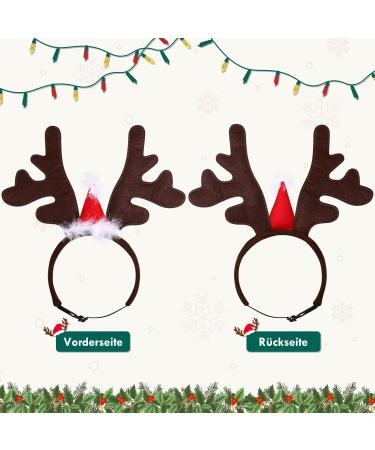Naler Christmas Reindeer Headwear for Dogs & Cats | Adjustable Moose Costume | Holiday Pet Outfit 4313 Red - Buy Online on GoSupps.com