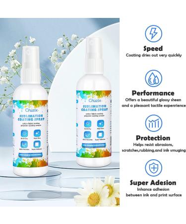 Sublimation Coating Spray for Cotton Shirts - 2 x 100 ML | Fabric & Polyester | Super Print Adhesion | Waterproof High Gloss Finish - Buy Online on GoSupps.com