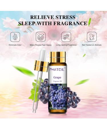 Purify Your Space with PHATOIL Grape Fragrance Oil - 10ml for Aromatherapy, Soap & Candle Making - Buy Online on GoSupps.com