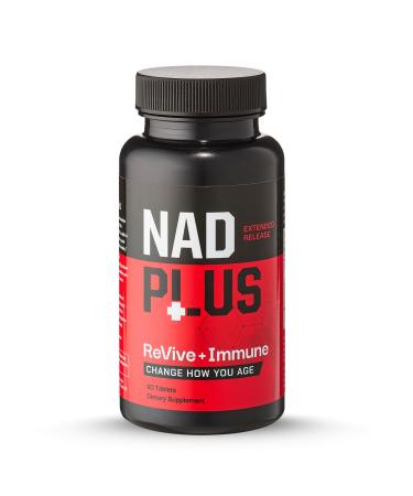 Revive + Immune | NAD+ Supplement with Vitamin C for Men & Women | RiaGev -SR Formula with Immune Protection | Energy Anti Aging Support with Antioxidant | Vegan Non-GMO Gluten-Free (90 Tablets) Unflavored RI Tablets