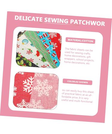 Operitacx Sewing Fabric Squares 20pcs Christmas Cloth Set Christmas Sewing Quilt Christmas Supply European and American Material - Buy Online on GoSupps.com