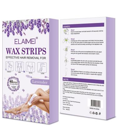 Body Wax Strips - Lavender Scented Hair Removal Pads for Women | Smooth & Easy Facial Hair Removal - Buy Online on GoSupps.com