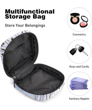 Portable Women's Period Kit Bag - Bonds Storage Pockets Plant Pattern - Ideal Feminine Product Holder - Buy Online on GoSupps.com