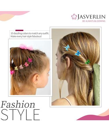 JASVERLIN Butterfly Hair Clips Set - 50pcs Assorted Colors for Girls & Women - Y2K Festival Accessories - Organizer Included - Buy Online on GoSupps.com