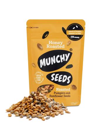 MUNCHY SEEDS Honey Roasted Sweet Mix of Sunflower & Pumpkin Seed Protein Snack Source of Fibre & Vitamin E Delicious Sweet Flavour Gluten & Wheat-Free Snacks for Kids & Adults - 125g Honey Roasted 125 g (Pack of 1) - Buy Online on GoSupps.com