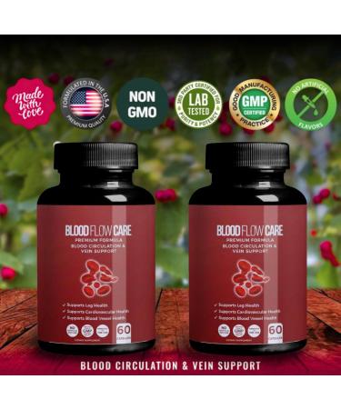 BloodCirculation Supplement 60 Capsules Supports LegVein Heart VesselsandCardiovascular Health (60 Capsules) - Buy Online on GoSupps.com
