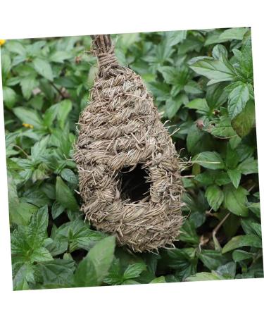 Buy Besportble Oval Bird Nest - Hanging Bird Cage for Outdoor Use Straw Braided Pet Bed for Birds - Buy Online on GoSupps.com