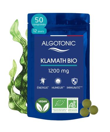 Klamath BIO - 50 comprim s - Compl ment Alimentaire - Humeur - Immunit - Energie mentale et physique - Vitamine B12 & Vitamine K - Phycocyanine & PEA