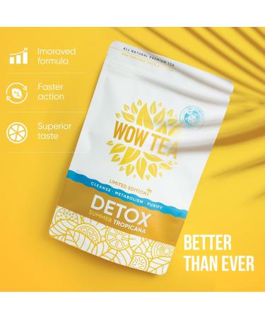 ATOP LLC WOW TEA Summer Tropicana Detox Slimfit Tea Collagen and Yellow Tea Infuser Bottle - Buy Online on GoSupps.com