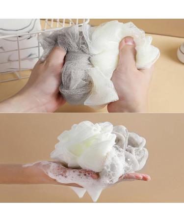 Gralara Body Puff Bath Sponge - Portable Shower Ball for Bathroom | Gray Bath Sponge for Ultimate Cleanliness - Buy Online on GoSupps.com