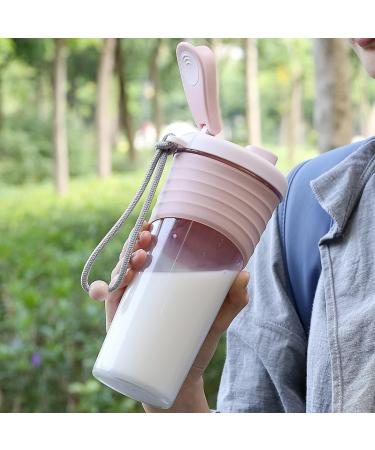 OUOUMUF Protein Shaker 700ml - BPA-Free Durable & Odor-Neutral Cup for Creamy Fitness Shakes - Modern Transparent Pink Design - Buy Online on GoSupps.com