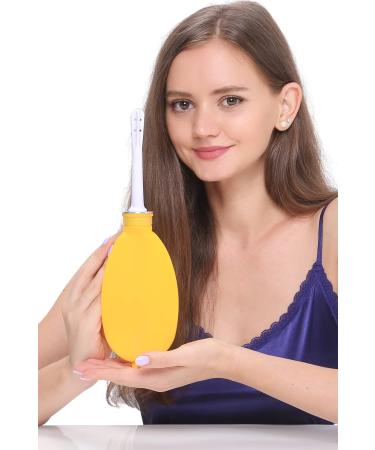 Silicone Douche Bag with Storage - Travel-Friendly 24 Fl Oz Capacity Pocket Size - Yellow - Buy Online on GoSupps.com