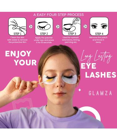 Glamza Eye Lash Gel Pads - 50 Pairs of Eyelash Lash Extension Under Eye Gel Pads Lint Eye Patches Beauty Tool - 50 PAIRS - Buy Online on GoSupps.com