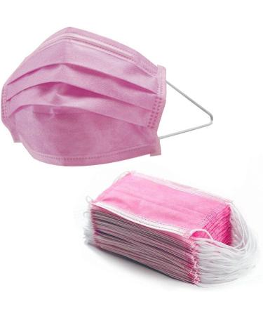 1ABOVE 3 Ply Pink Disposable Face Mask (50 Pack) - Dustproof & Breathable - Buy Online on GoSupps.com