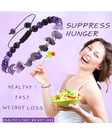 Vinswet Moonstone Amethyst Slimming Bracelets - Crystal Healing Energy Stones for Women (3Pcs) - Buy Online on GoSupps.com