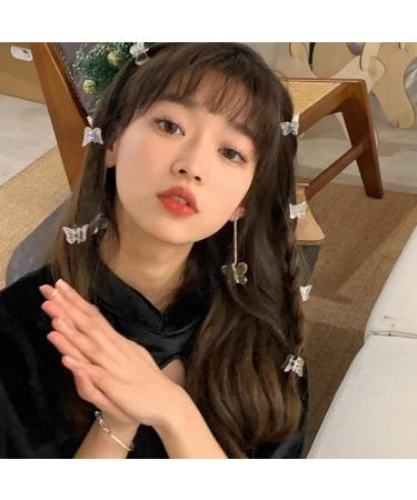 Butterfly Hair Clips Butterfly Clips Butterfly Hair Accessories | Silver & White Butterfly Clips Cute Hair Clip for Wedding Girls Travel Women - Buy Online on GoSupps.com