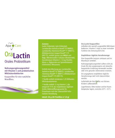 Oralactin Kaupastillen - Probiotic Oral Care | Vitamin C & Lactic Acid Bacteria | Fresh Breath Solution | 30 Tablets - Buy Online on GoSupps.com
