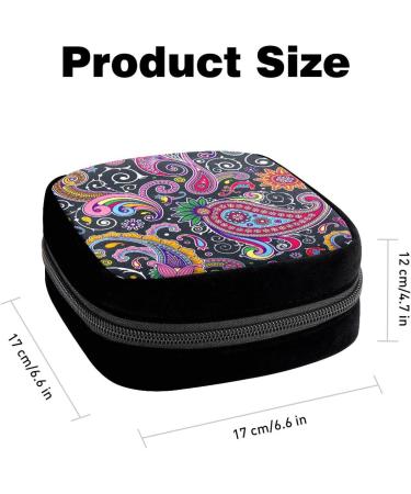 GIAPB Period Bag - Sanitary Napkin Storage, Pad Holder & Makeup Pouch - Paisley and Flowers Color3231 - Buy Online on GoSupps.com