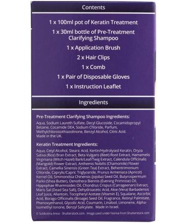 Salon Quality Brazilian Straight Purple Keratin Treatment Kit | Professional Results | 1-3 Applications | Hair Straightening, Blow Dry, Smoothing | Frizz Free at Home - Buy Online on GoSupps.com