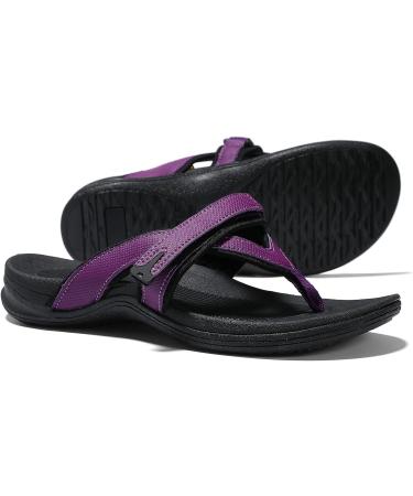 UTENAG Women's Arch Support Flip Flops - Orthotic Thong Sandals in Purple (Size 8) - Buy Online on GoSupps.com