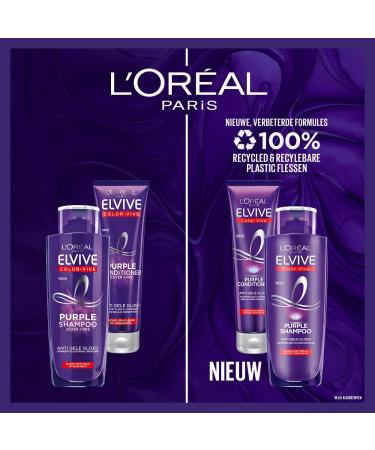 L'Oreal LOr al Paris Elvive Color Vive Purple Shampoo Blonde & Gray Hair 200ml 6x - Buy Online on GoSupps.com