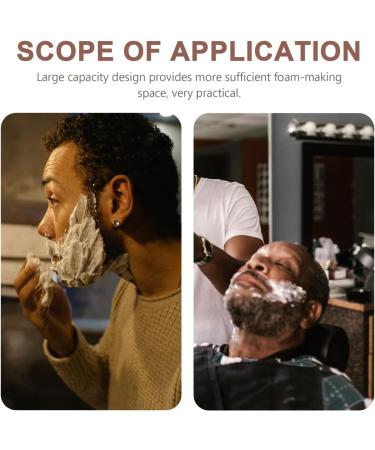 Nuobesty Shaving Soap Bowl - Wide Opening Foam Mug for Barbers | Best Hairdressing Accessories for Cream & Soap - Buy Online on GoSupps.com