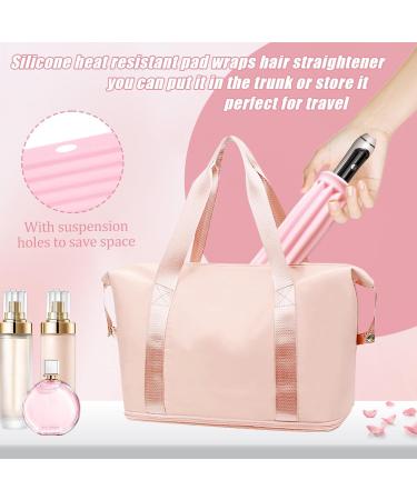 Portable Hair Tools Silicone Heat Resistant Mat - Curling Iron & Flat Iron Hot Pad for Home Salon & Travel - Pink - Buy Online on GoSupps.com