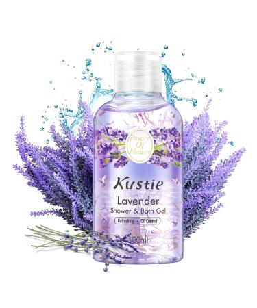 Travel Size Body Wash Shower Gel Body Wash Women With real Lavender petals Deep Moisture For Dry Skin 24hr Renewingr Mild and Lasting Fragrance (3.38oz)