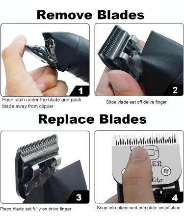 Detachable Pet Dog Clipper Blades Compatible with Most Andis Oster A5 Wahl KM Series Clipper Made of Ceramic Blade & Stainless Steel Blade (10# 1.5mm) - Buy Online on GoSupps.com