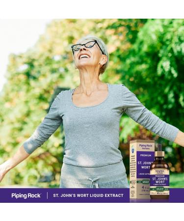 Piping Rock St John's Wort Supplement | 4 Fl Oz | Liquid Herbal Extract | Vegetarian Alcohol Sugar Free | Non-GMO Gluten Free - Buy Online on GoSupps.com