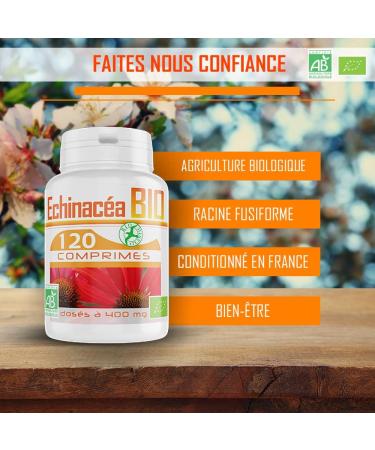 Organic Echinacea - 400 mg -120 tablets - Buy Online on GoSupps.com