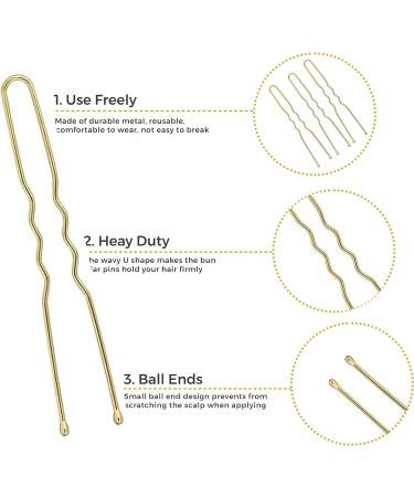 Duxwa 310 Pcs Brown & Blonde Hair Pins and Grips Set with Hair Bands and Comb - Ideal for Bun Styling and Thick Hair Types - Buy Online on GoSupps.com