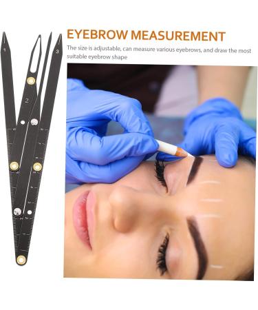 NOLITOY 8 Pcs Second Generation Scale Ruler Stencil Brow Stencils Eyebrow Drawing Tool Metal Stainless Steel 25x5x0.6cmx8pcs Blackx8pcs - Buy Online on GoSupps.com