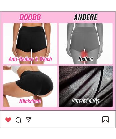 Women's High Waist Cycling Shorts - Opaque Sports Boxer Shorts & Gym Leggings in Black | Ddobb - Buy Online on GoSupps.com