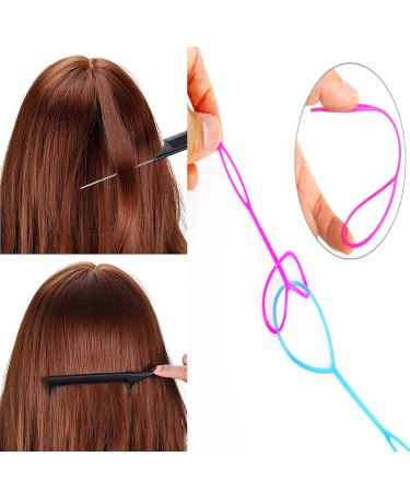1000Pcs Clear Elastic Hair Bands with 4 Topsy Tail Tools - French Braid & Ponytail Styling Set for Girls, Women - Includes Rat Tail Comb - Buy Online on GoSupps.com