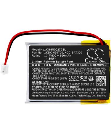 Replacement Battery for KOAMTAC KDC270 KDC280 KDC30 KDC300 - KDC-699700 KDC-BAT300 | 500mAh 3.7V - International Shipping Available - Buy Online on GoSupps.com