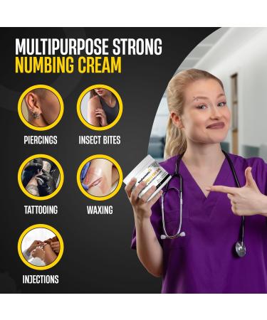 Nupharmisto Deep Numbing Cream for Piercing Injections& Tattoos Fast Numbing for Waxing 7 Hours Maximum Strength Painless Numbing Cream for Injections 8x Numbing with Emu Oil and Arnica. 30ml/1oz White - Buy Online on GoSupps.com